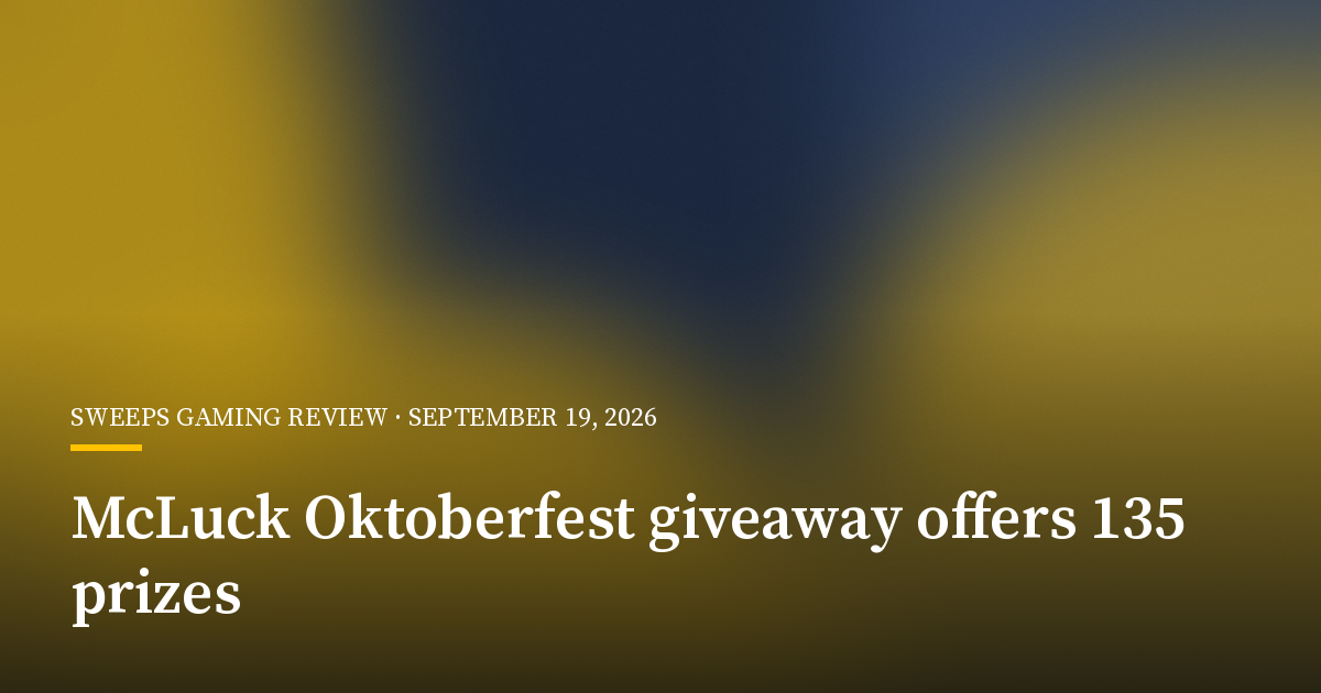 McLuck Offers 135 Oktoberfest Giveaway Prizes Across Social Platforms